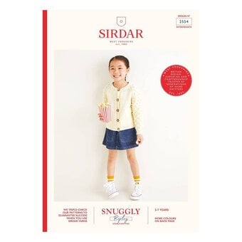 Sirdar Snuggly Replay Popcorn Cardigan Pattern 2554