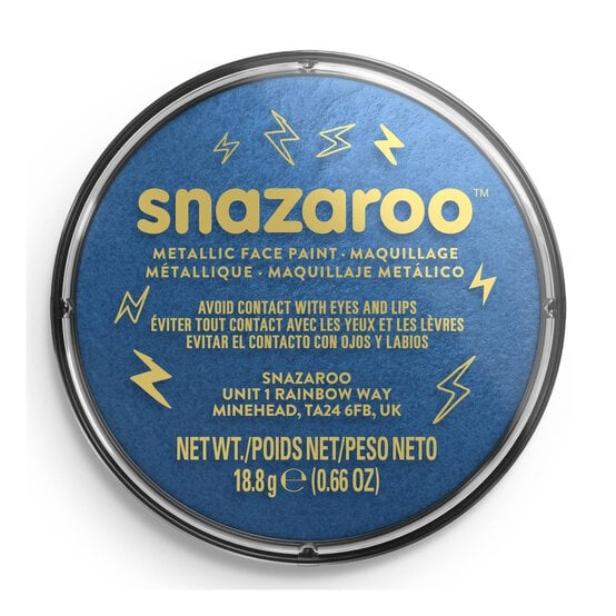 Snazaroo Electric Blue Metallic Face Paint  image number 3