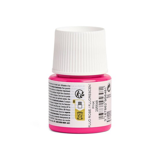 Pebeo Setacolor Fluorescent Pink Leather Paint 45ml image number 3