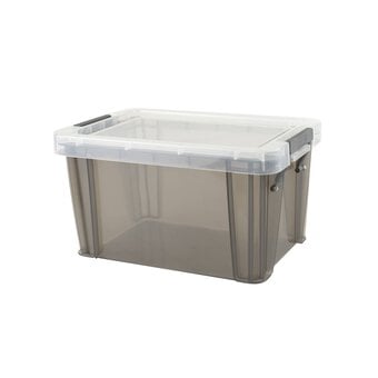 Whitefurze Allstore 1.7 Litre Transparent Grey Storage Box 
