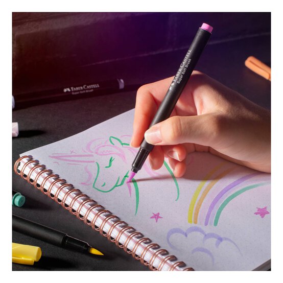 Faber-Castell Pastel Black Edition Brush Pen 6 Pack  image number 3