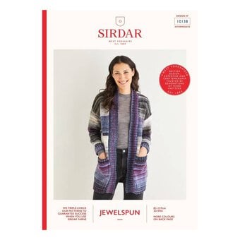Sirdar Jewelspun Longline Cardigan Pattern 10138