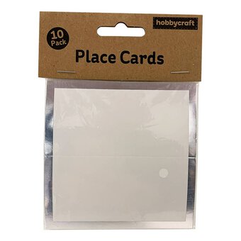 Silver Border Place Cards 10 Pack