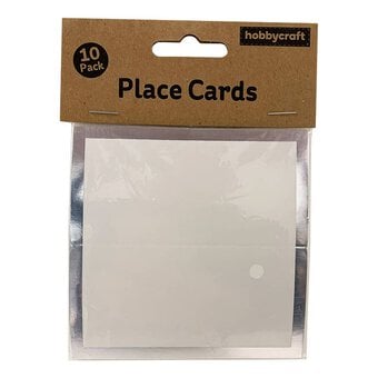 Silver Border Place Cards 10 Pack