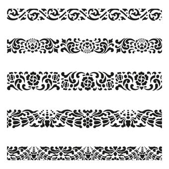 Cadence Flower Pattern Home D&eacute;cor Stencil 25cm x 25cm