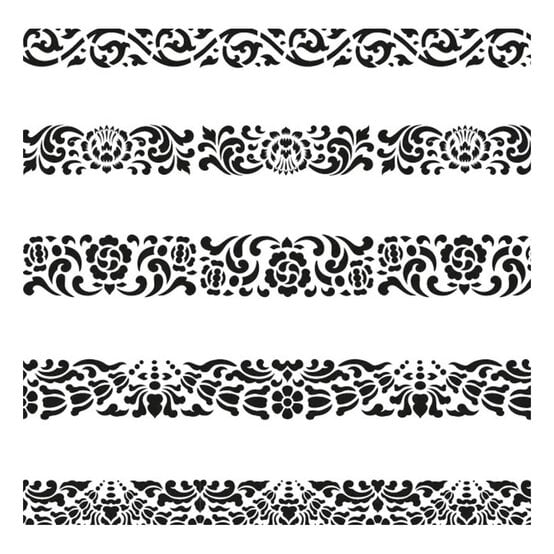 Cadence Flower Pattern Home D&eacute;cor Stencil 25cm x 25cm image number 2