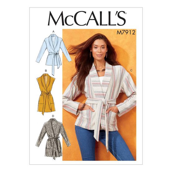 McCall&rsquo;s Women&rsquo;s Jackets Sewing Pattern M7912 (XS-M) image number 1