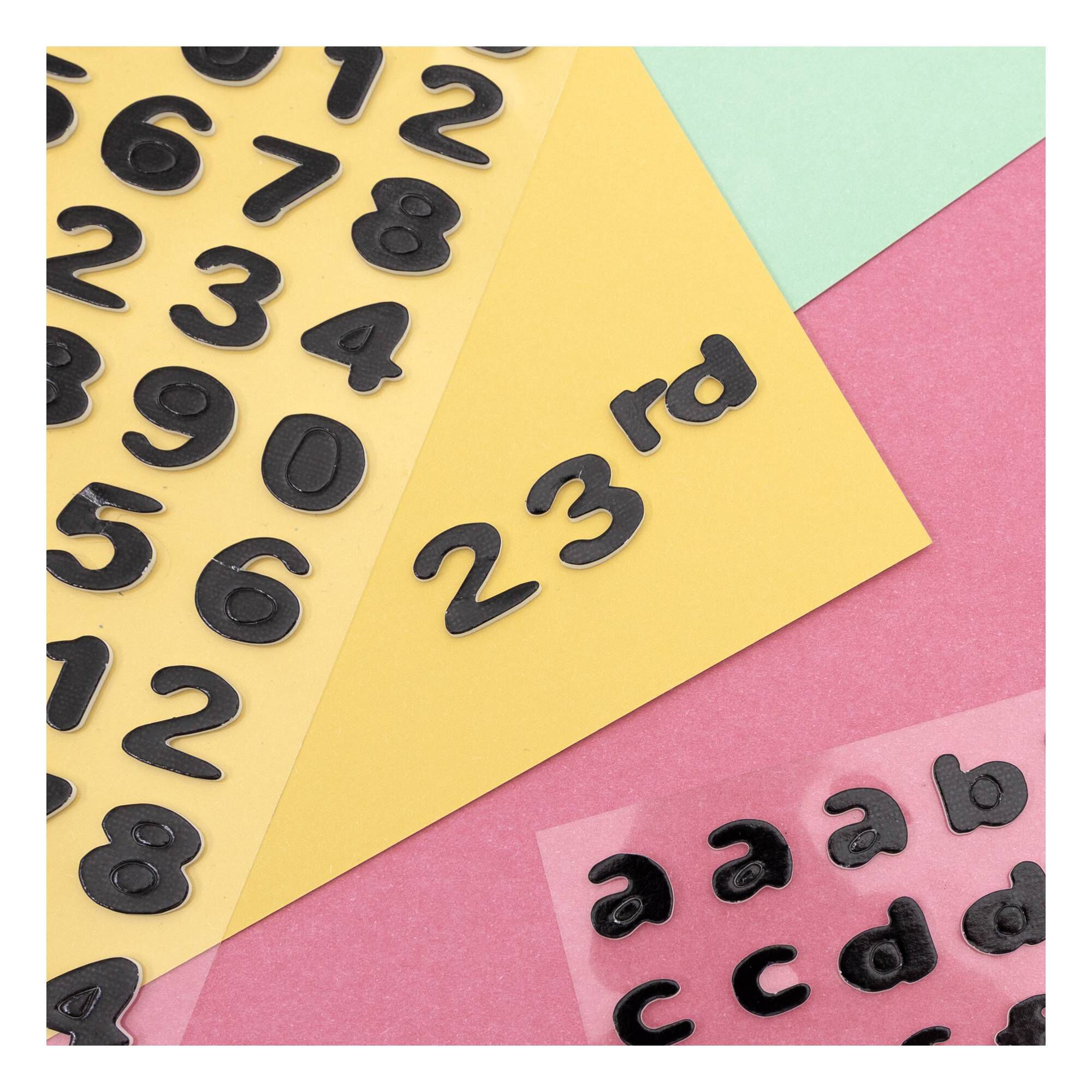 Black Puffy Lowercase Alphabet Stickers 128 Pieces | Hobbycraft