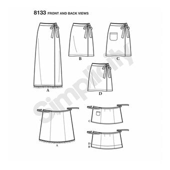 Simplicity Learn to Sew Skirt Sewing Pattern 8133 (10-18)