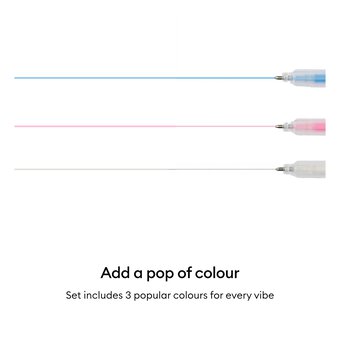 Cricut Pink, White and Blue Acrylic Gel Pens 3 Pack 