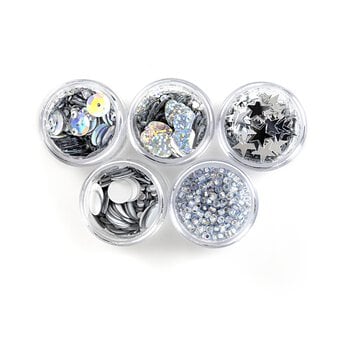 Sizzix Silver Sequin and Beads Set 5 Pack image number 3
