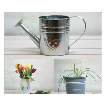 Decorate Your Own Large Metal Bucket 22cm x 17cm x 21cm