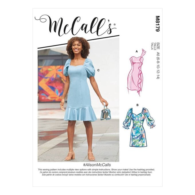 McCall’s Alison Dress Sewing Pattern M8179 (6-14) image number 1