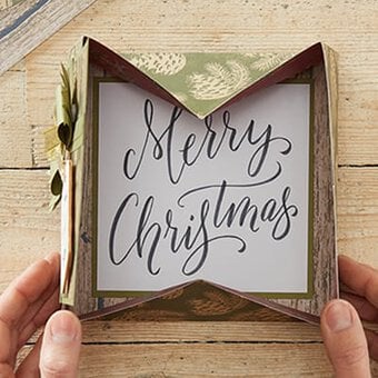 How to Make a Winter Woodland Origami Card