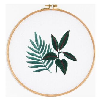 FREE PATTERN DMC Rubber Plant and Fern Embroidery 0001