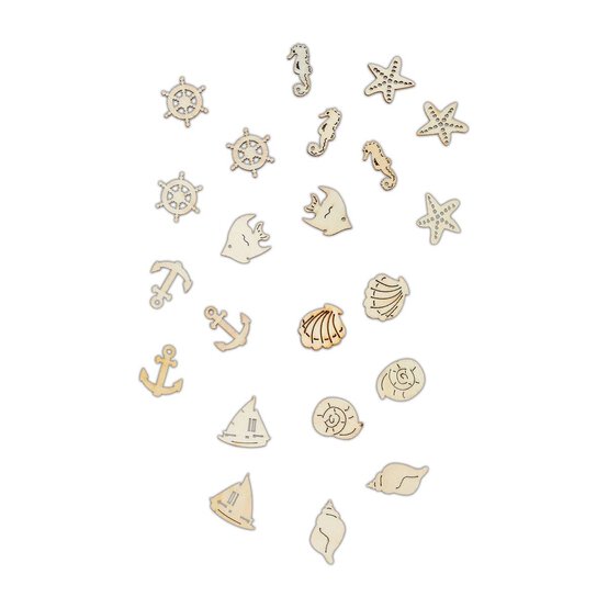 Papermania Nautical Wooden Shapes 45 Pack  image number 2