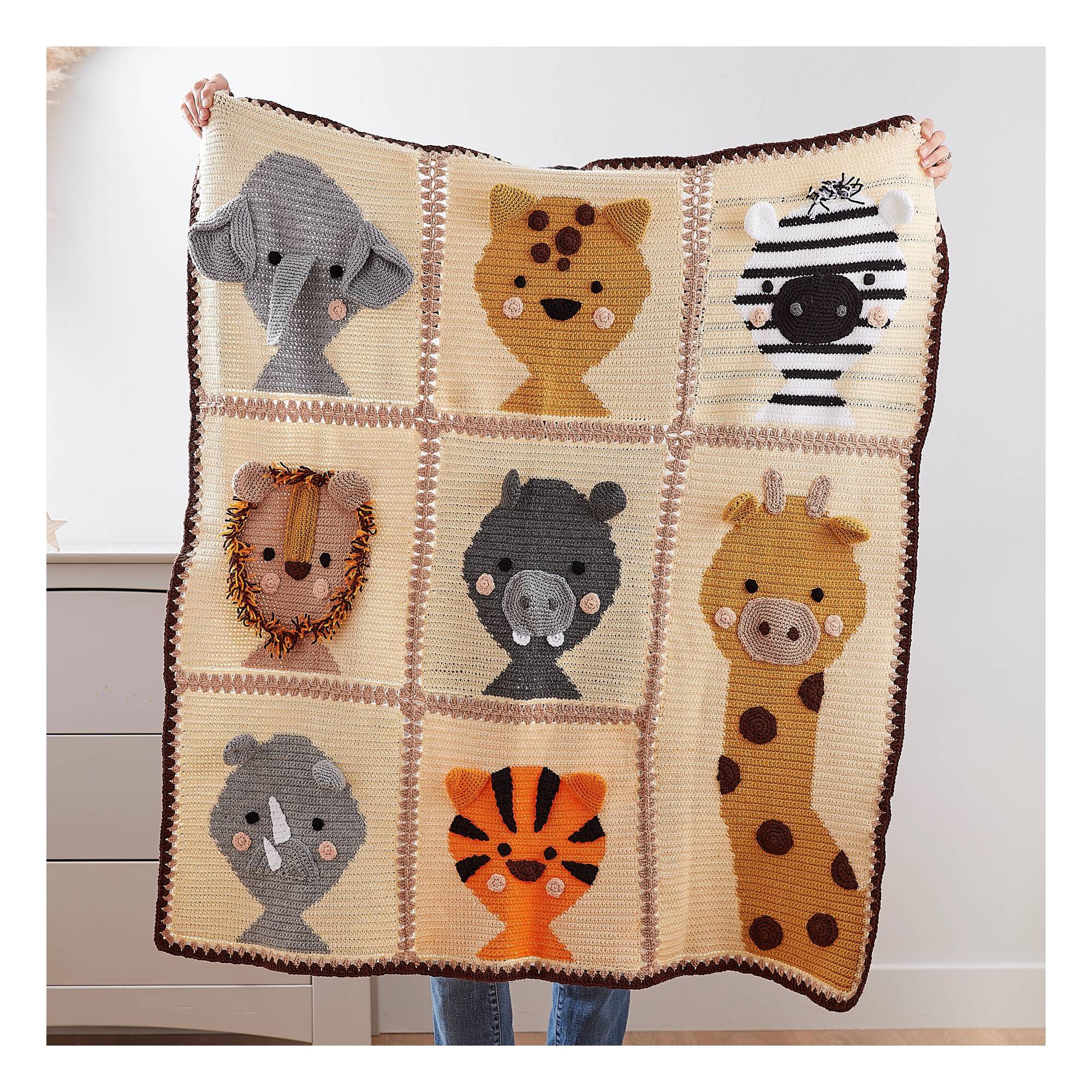 Knitcraft Crochet Animal Blanket Digital Pattern 0284 Hobbycraft