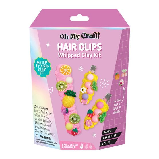 Oh My Craft! Hair Clips Whipped Clay Kit image number 1