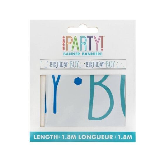 Blue Birthday Boy Banner 1.8m image number 3