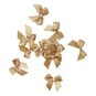 Mini Gold Pearl Bows 16 Pack image number 1