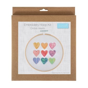 Trimits Ombre Hearts Embroidery Hoop Kit
