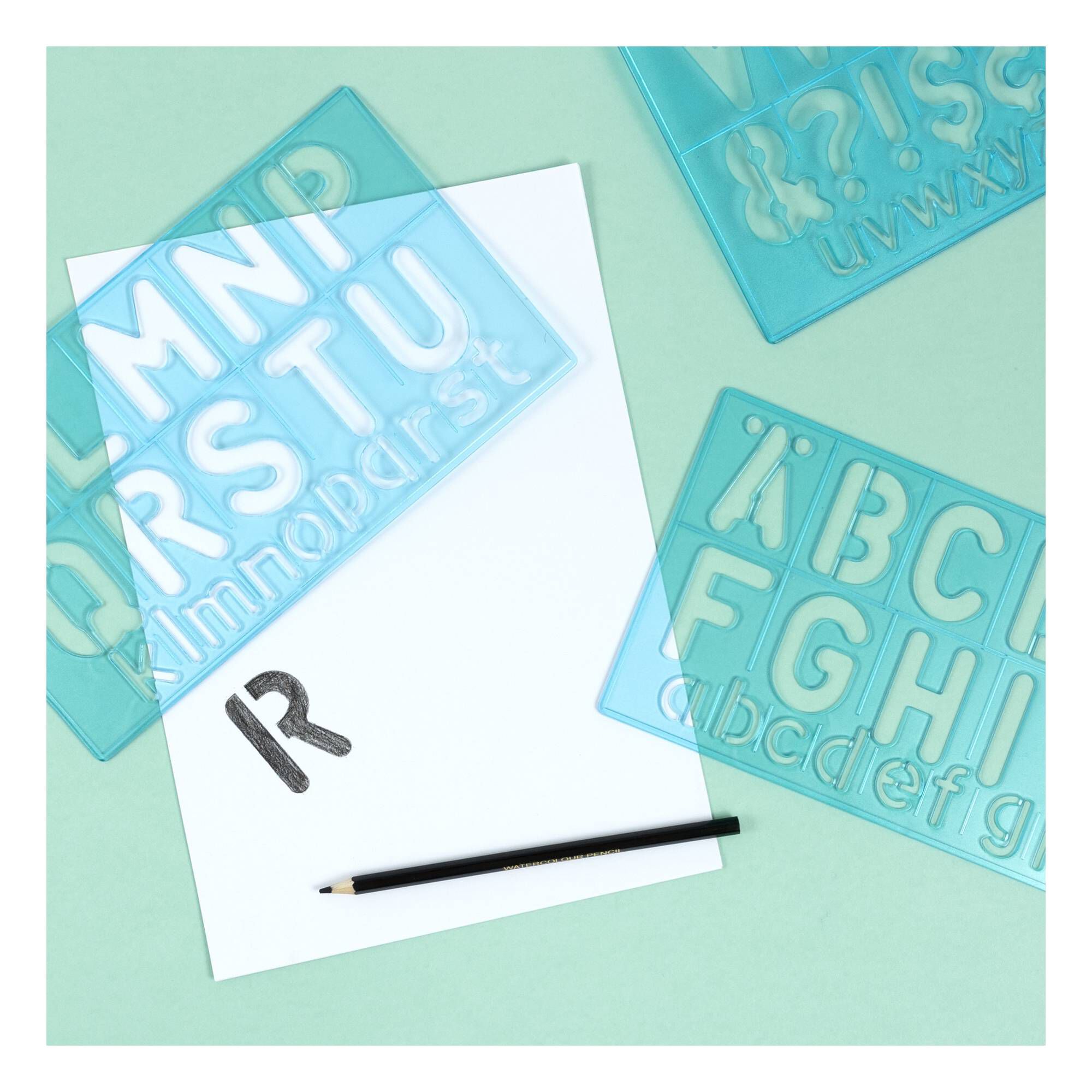 Alphabet Stencil Set 3 Pieces Hobbycraft
