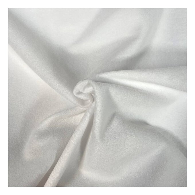 White Suedette Fabric by the Metre image number 1