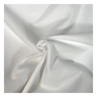 White Suedette Fabric by the Metre