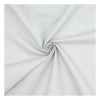 Robert Kaufman Silver Metal Dot Cotton Fabric by the Metre