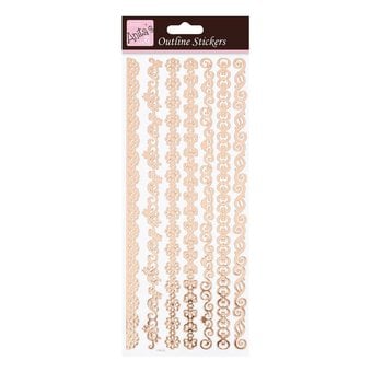 Anita's Rose Gold Border Outline Stickers