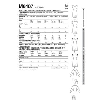 McCall’s Maybel Knit Dress Sewing Pattern M8107 (14-22)