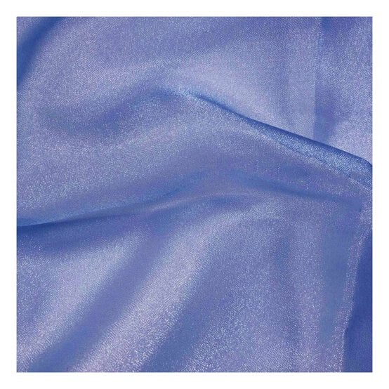 Royal Blue Crystal Organza Fabric by the Metre image number 1
