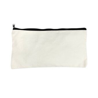 White Canvas Pouch 28cm x 14cm