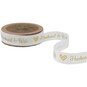 Gold Husband and Wife Satin Ribbon 15mm x 5m image number 3