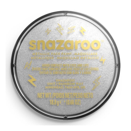 Snazaroo Electric Silver Metallic Face Paint image number 3