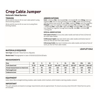 Knitcraft Crop Cable Jumper Digital Pattern 0342 image number 5
