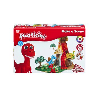 Plasticine Make a Scene Dinosaur Set