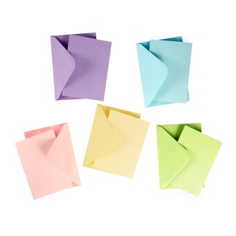 Pastel Cards and Envelopes C6 50 Pack