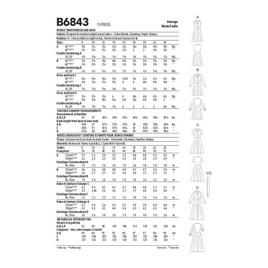 Butterick Women's Dresses Sewing Pattern B6843 (B5 8-16) image number 1