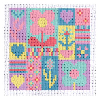 Mini Jazzy Floral Cross Stitch Kit