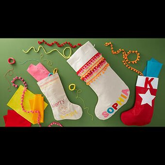 How to Make a Bright Pom Pom Stocking