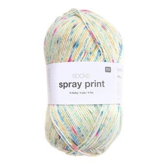 Rico Beach Socks Spray Paint 4 Ply 100g