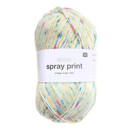 Rico Beach Socks Spray Paint 4 Ply 100g image number 1