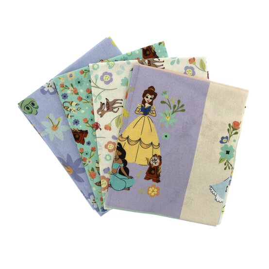 Disney Princess Floral Fairy Tale Fat Quarters 4 Pack image number 1