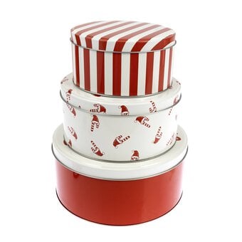 Merry Christmas Baking Storage Tins 3 Pack 