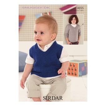 Sirdar Snuggly DK Boys' Tank Top and Sweater Digital Pattern 4655