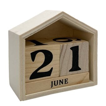 Wooden Block Calendar 7cm x 7cm