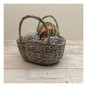 Grey Wicker Basket with Handles 31cm image number 2