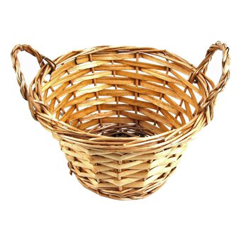 Natural Circle Willow Basket 18.5cm x 18.5cm image number 2