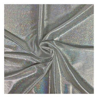 Silver Jersey Sparkle Fabric by the Metre